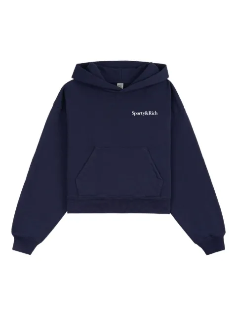 Sporty & Rich logo-print long-sleeve hoodie