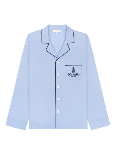 Sporty & Rich embroidered-pocket long-sleeve shirt 