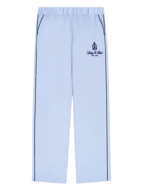 Sporty & Rich embroidered side-stripe trousers