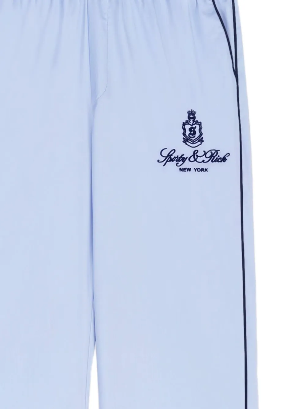 Sporty & Rich embroidered side-stripe trousers | Pyjama Bottoms | Image 2