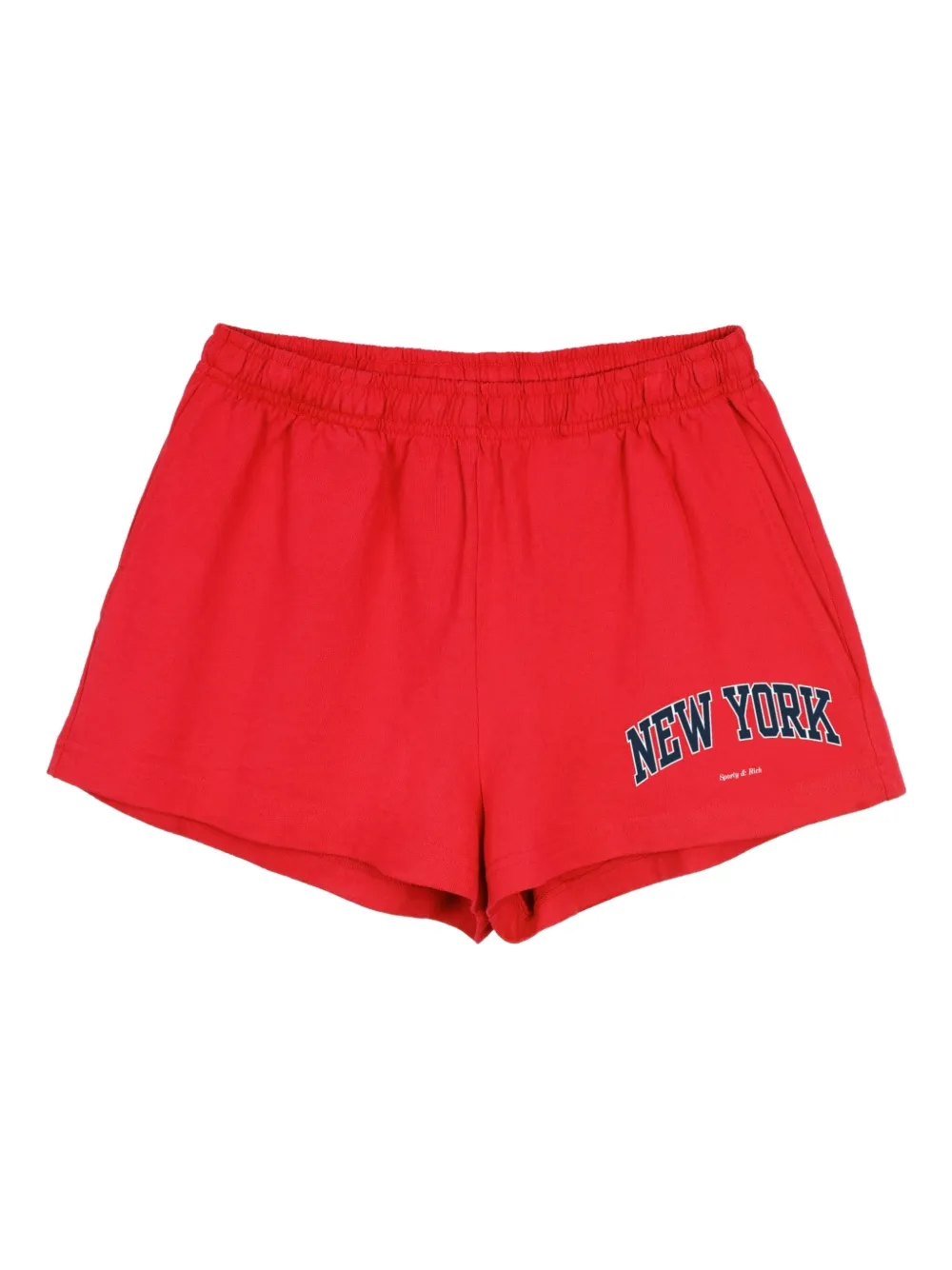 Sporty & Rich  print cotton shorts | Red | Image 1