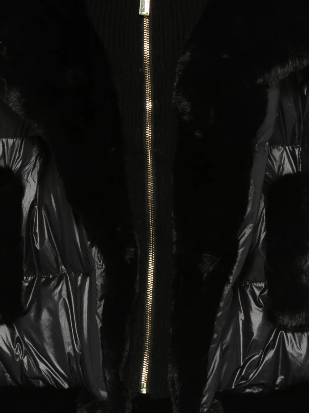 Max & Moi Divana Faux-fur Quilted Gilet In Black