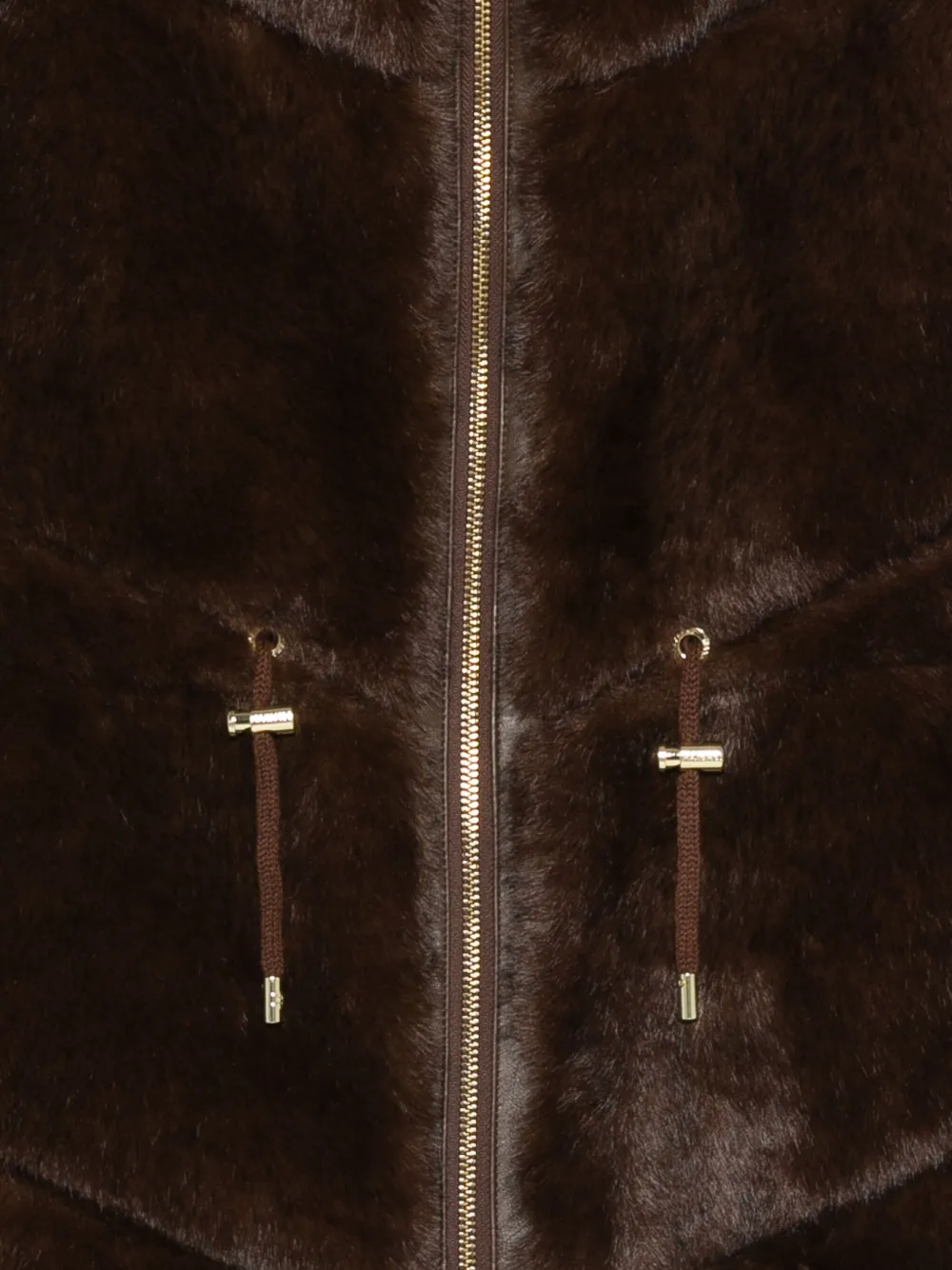Max & Moi Valora Faux-fur Gilet In Brown