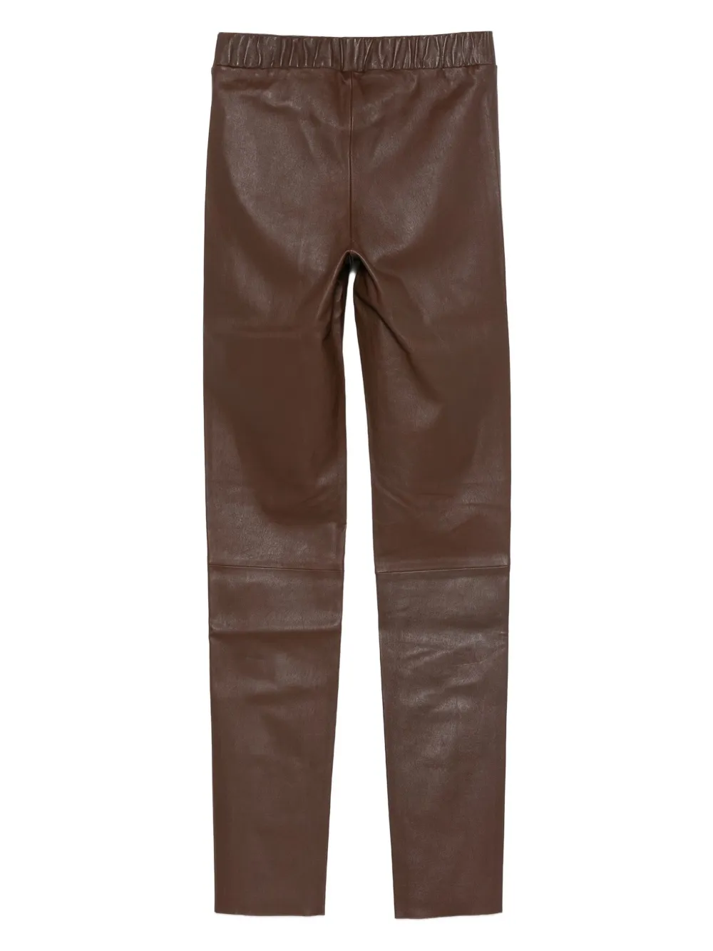 Max & Moi Leren legging met elastische taille - Bruin