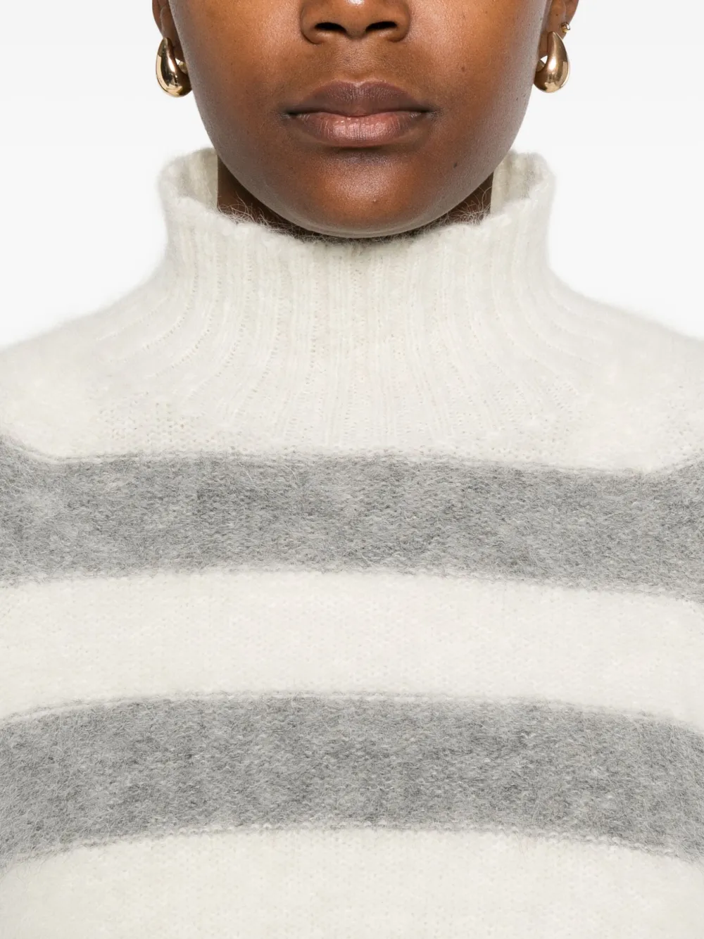 Antonelli Striped Long-sleeved Sweater In Multi