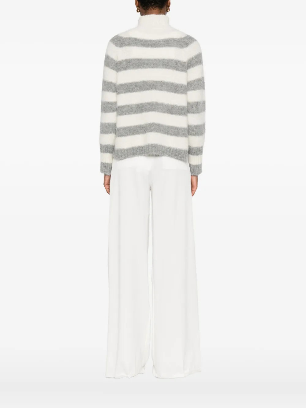Antonelli Striped Long-sleeved Sweater In Multi