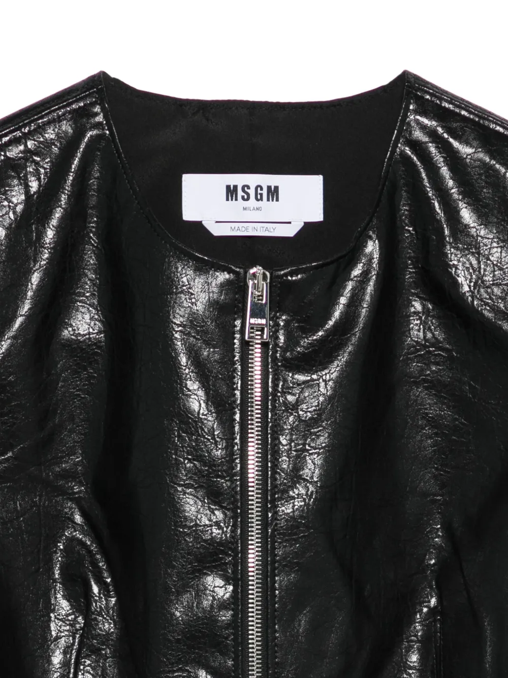 MSGM Mouwloze top met rits Zwart