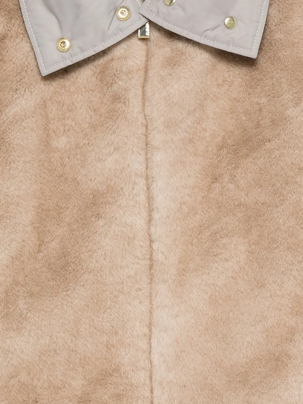 Max & Moi Faux-fur Drawstring Coat In Neutral