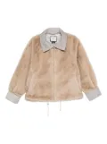 Max & Moi faux-fur drawstring coat - Neutrals