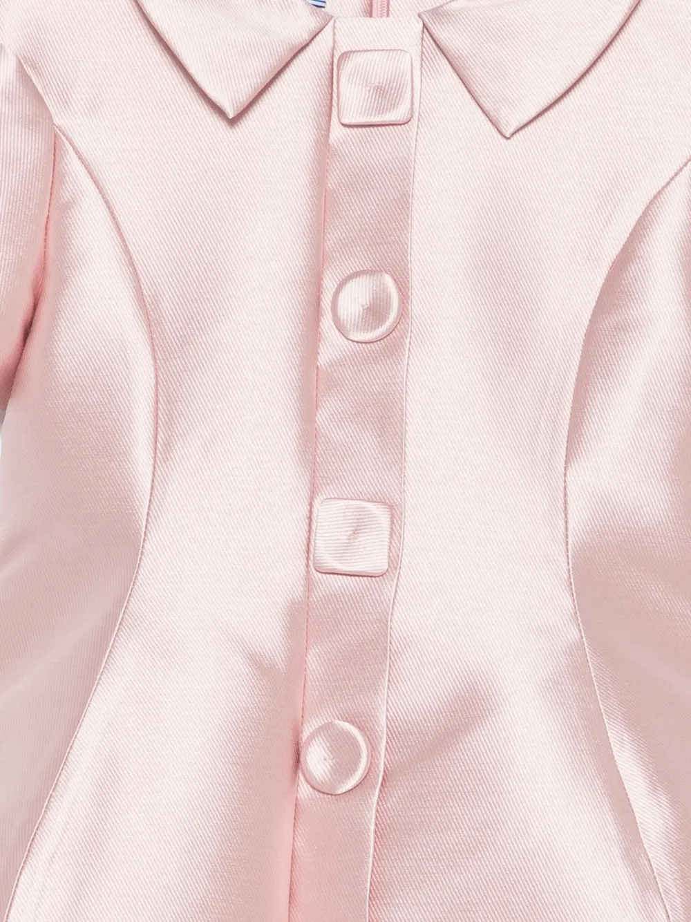Mi Mi Sol Collared Button-front Dress In Pink