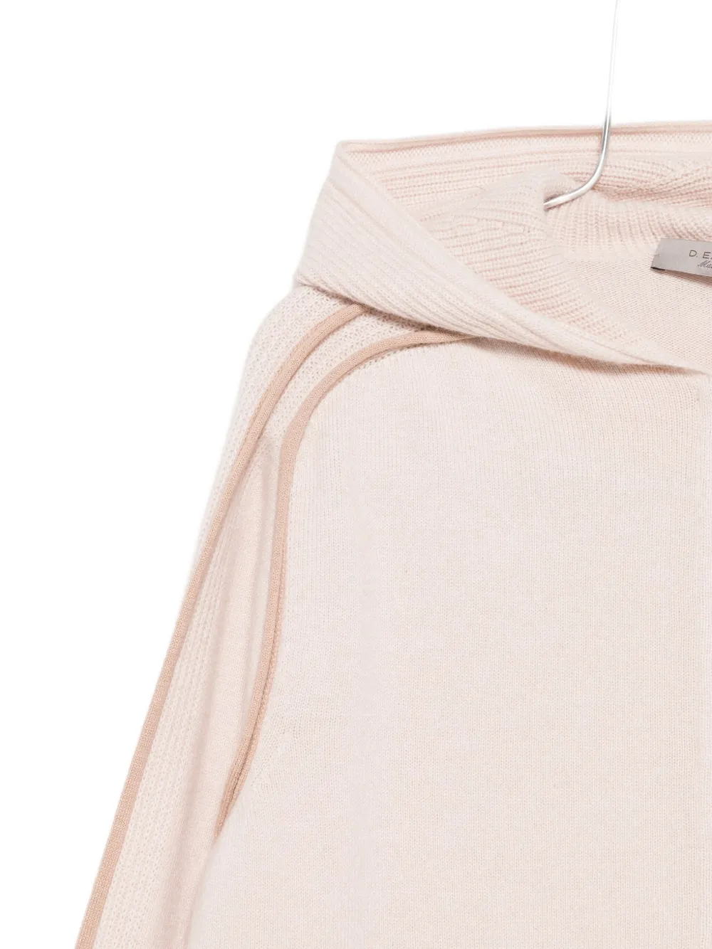 D Exterior Hooded Zip-up Cardigan In Neutral