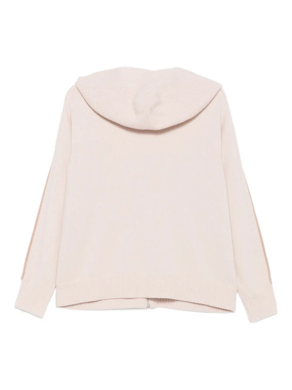 D Exterior Hooded Zip-up Cardigan In Neutral