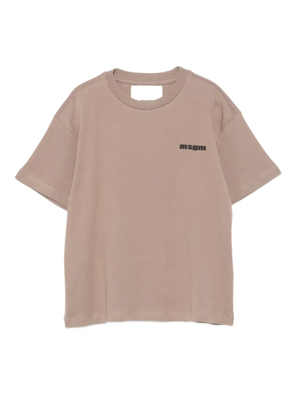 MSGM Kids playera de algodón con logo estampado | neutro | Image 1