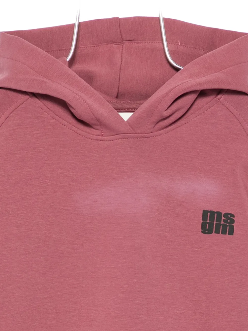 Msgm Logo-print Kangaroo-pocket Hoodie In Pink