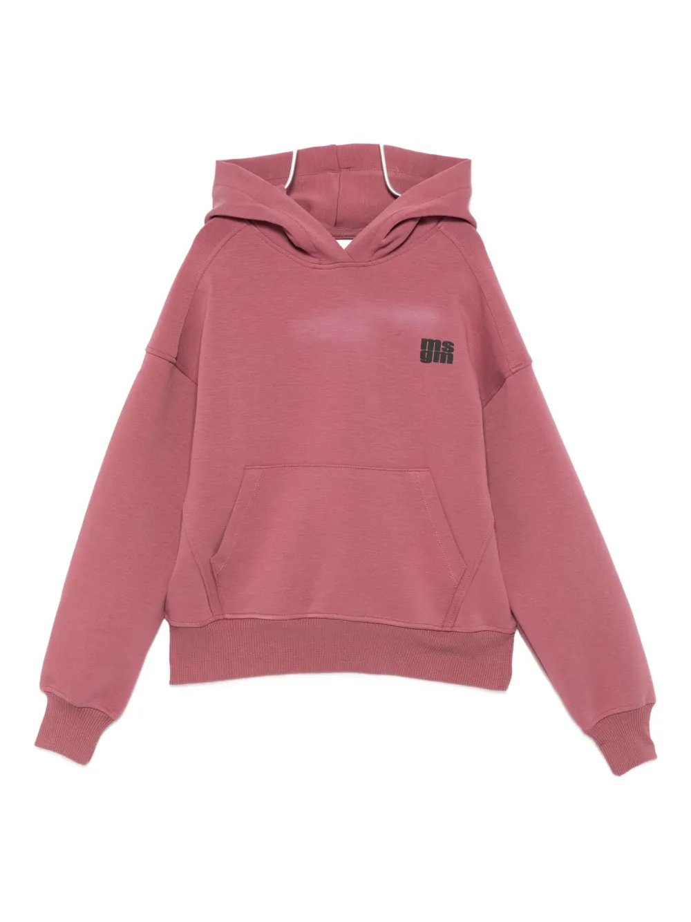 MSGM Kids logo-print kangaroo-pocket hoodie | Pink | Image 1