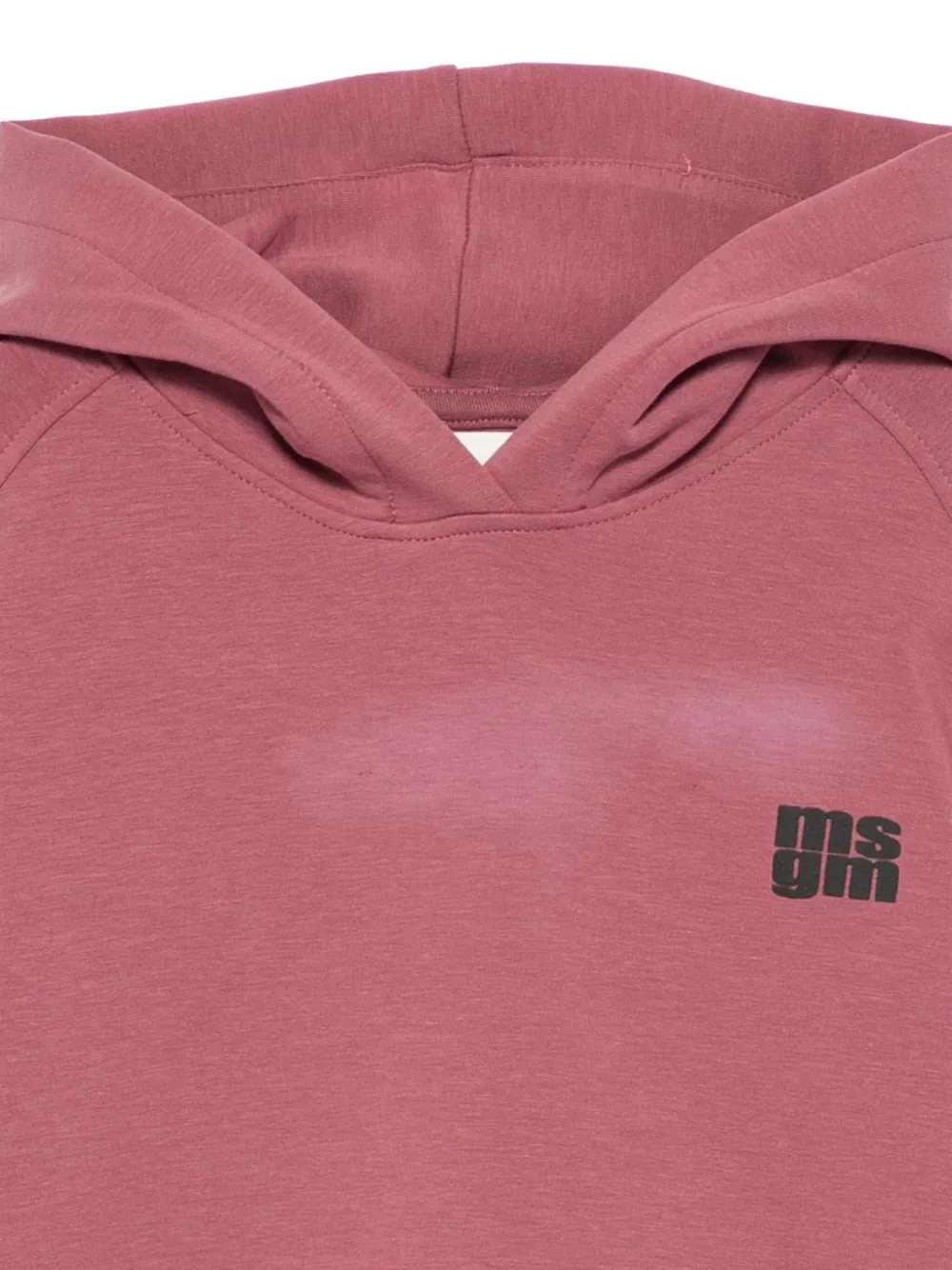 MSGM Kids Hoodie met logoprint en buidelzak Roze