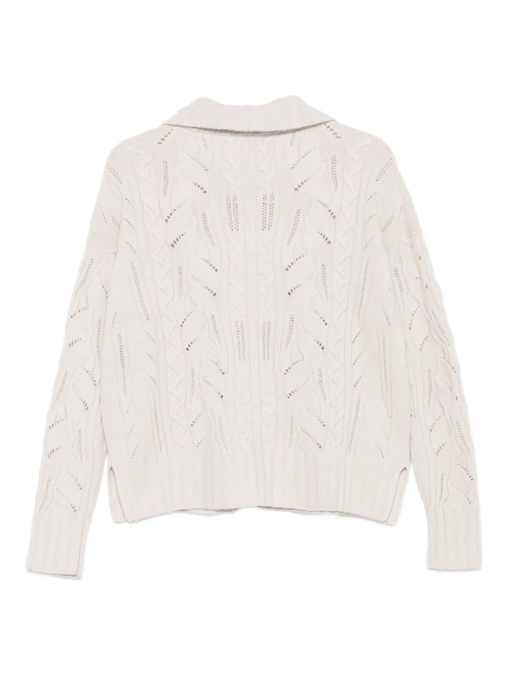 D.Exterior cable-knit half-zip sweater | Knitted Sweaters | Image 2