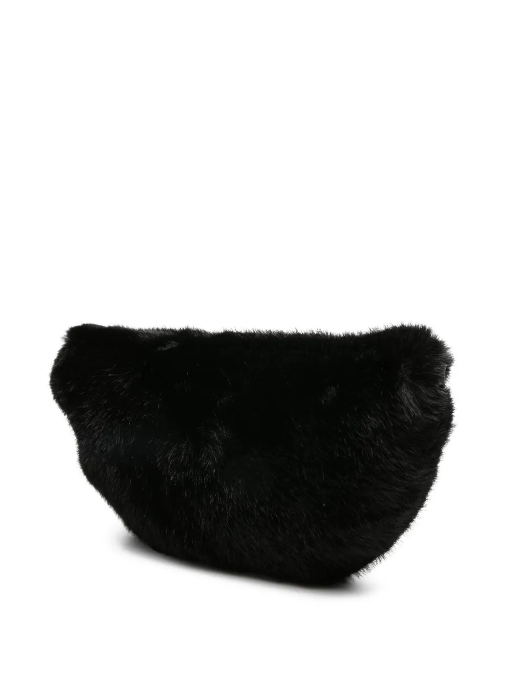 Max & Moi Logo-engraved Curved Bag In Black