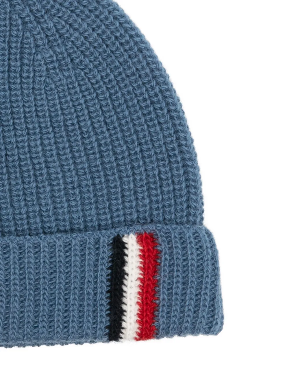 Moncler Enfant Geribbelde muts met logo Blauw