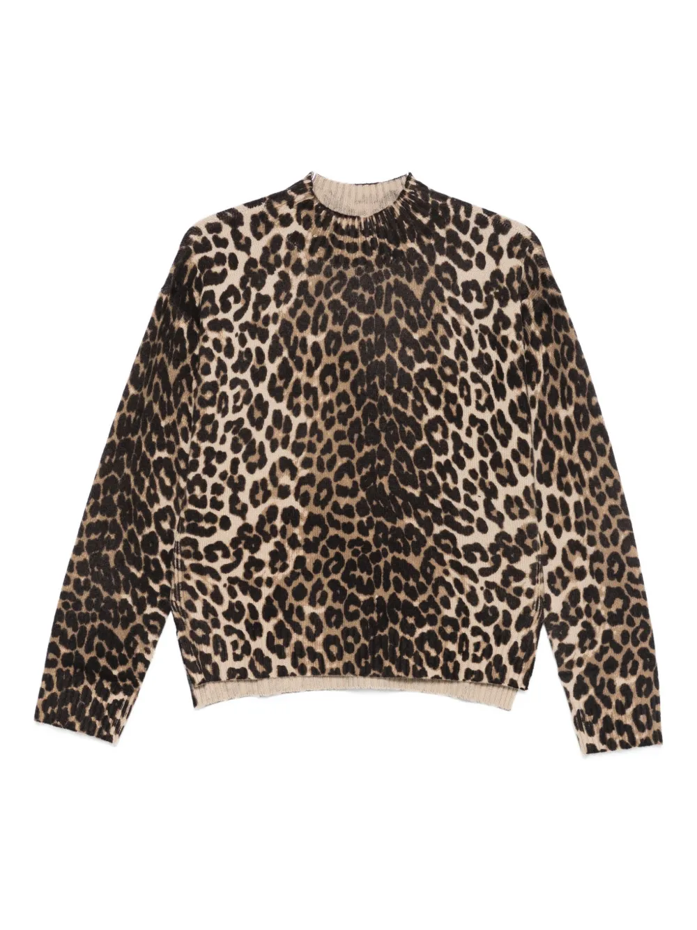 Seventy Leopard-print Sweater In Brown