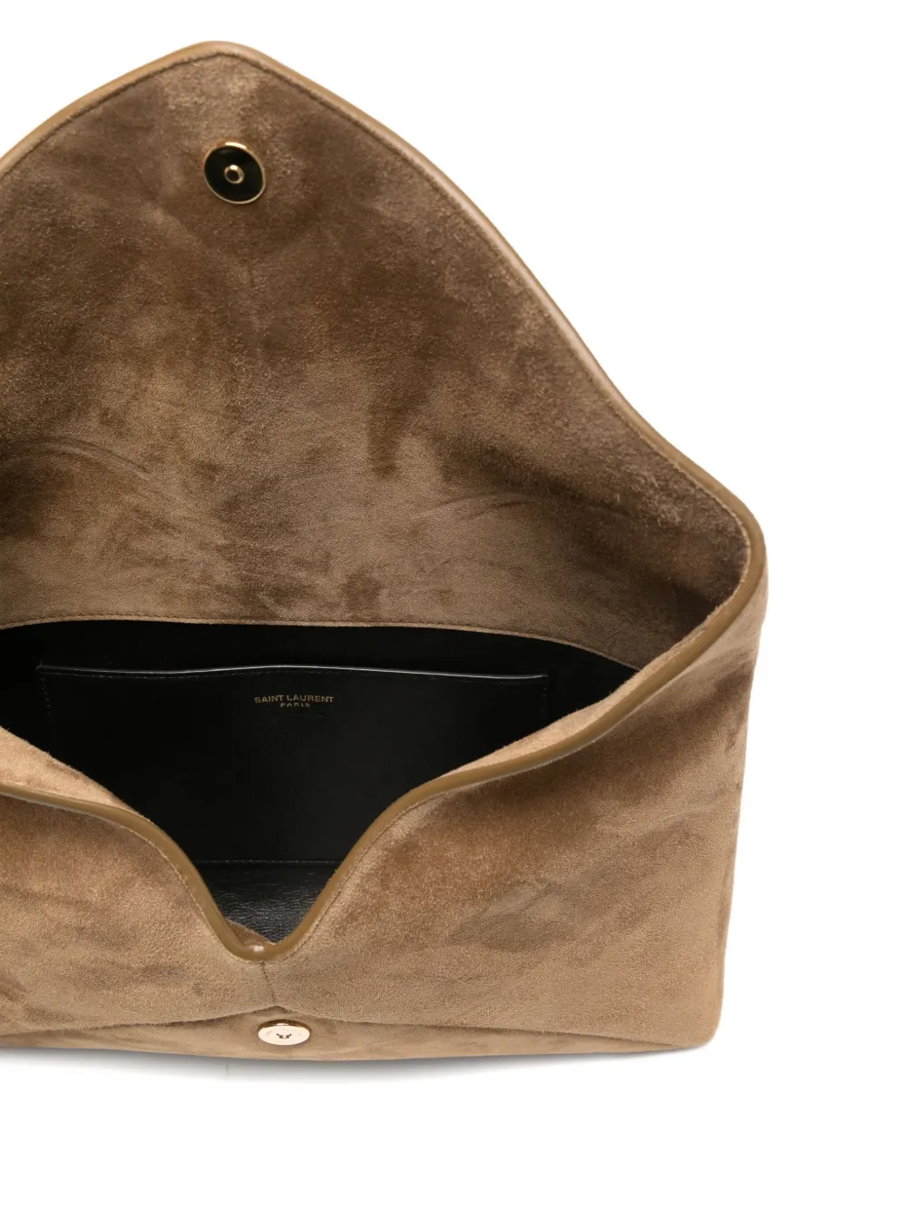 Saint Laurent Large Envelope Logo Clutch Bag In Neutral