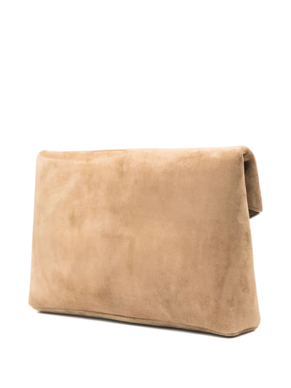 Saint Laurent Large Envelope Logo Clutch Bag In Neutral