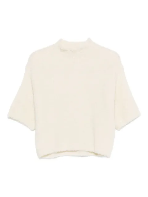 Antonelli high-neck short-sleeve sweater