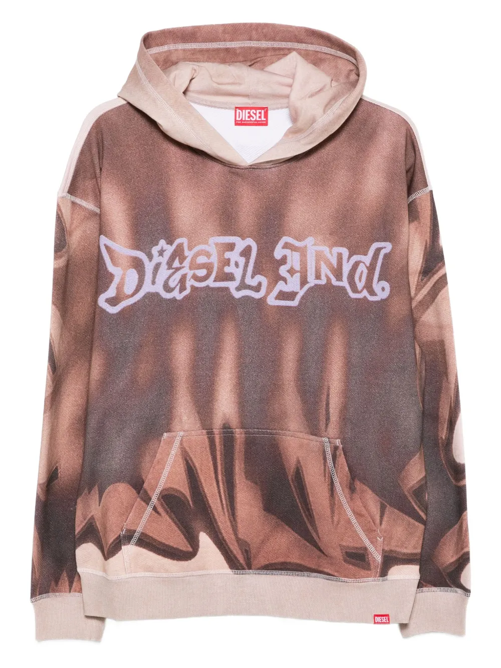 Diesel print hoodie | Neutrals | Image 1