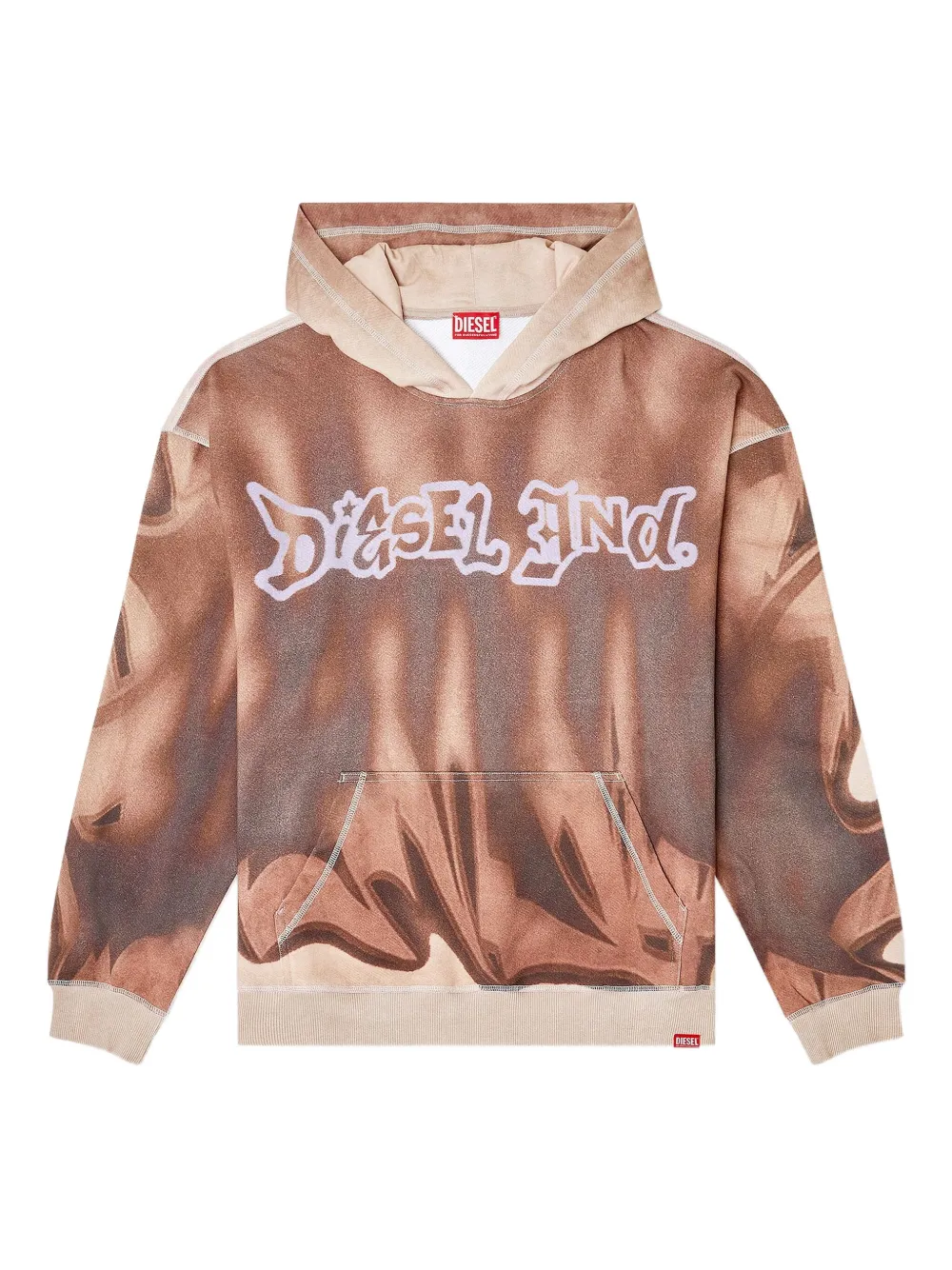 Diesel print hoodie | Neutrals | Image 1