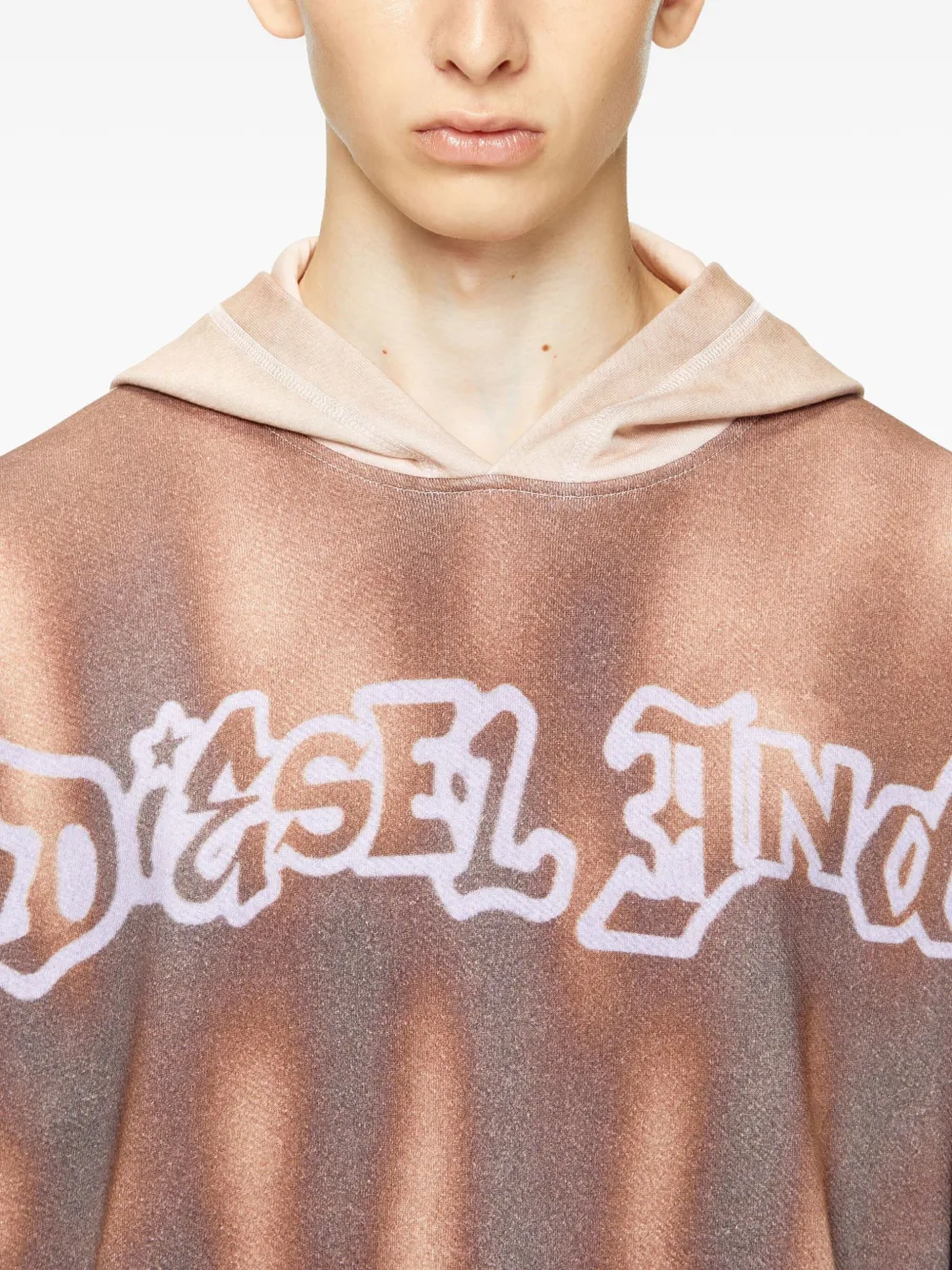 Diesel Hoodie met print Beige