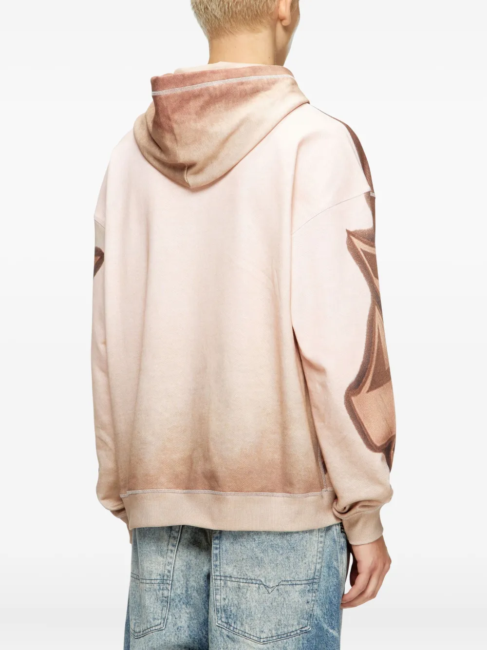 Diesel Hoodie met print Beige
