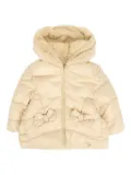 Mayoral bow quilted puffer coat - Neutrals