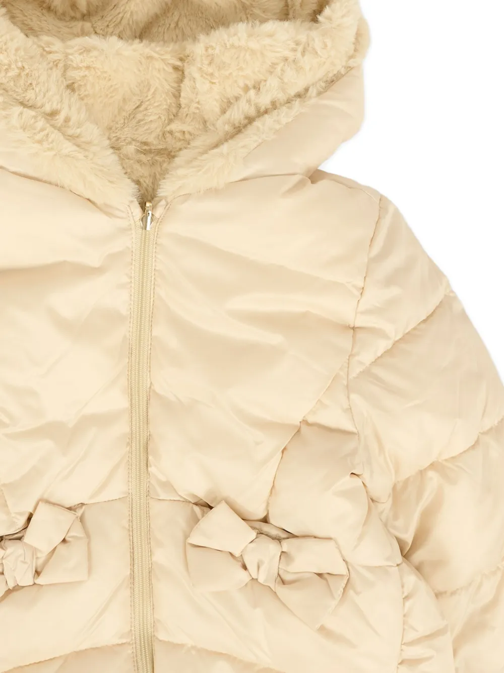 Mayoral Gewatteerde donsjas met strik Beige