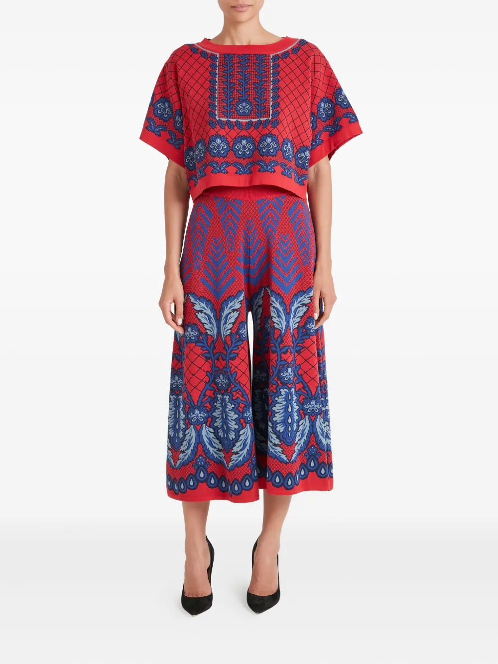 Temperley London Grid-pattern T-shirt In Pink