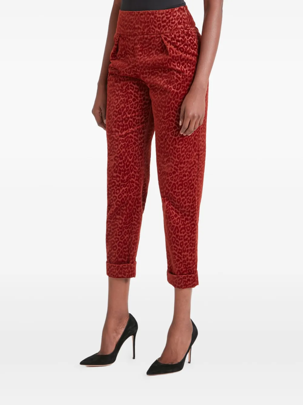 Temperley London Plooibroek met luipaardprint - Rood