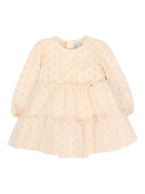 Mayoral star-print tiered dress