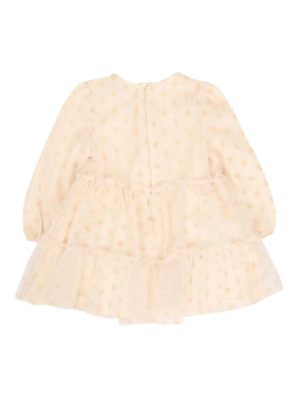 Mayoral star-print tiered dress - Beige