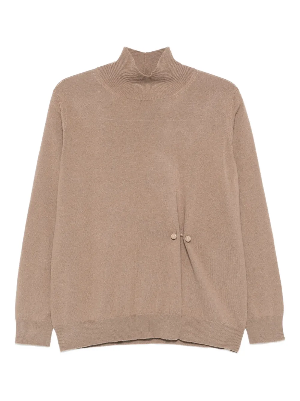 Fabiana Filippi high-neck button-detail sweater | Neutrals | Image 1
