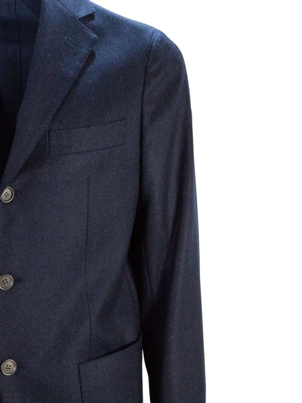 SARTORIO NAPOLI single-breasted patch-pocket blazer Blauw