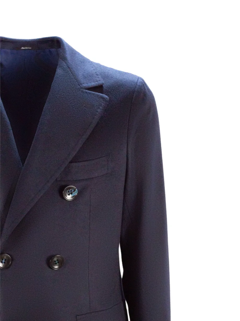 Sartorio Napoli Double-breasted Wide-lapel Coat In Blue