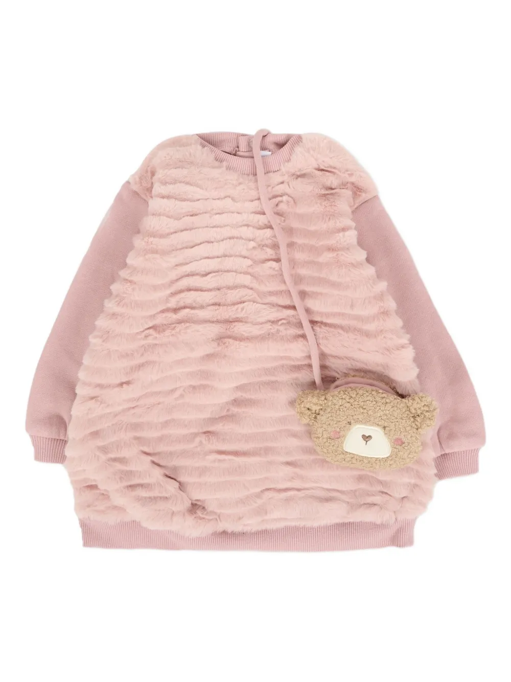 Mayoral faux-fur teddy-bear dress Roze
