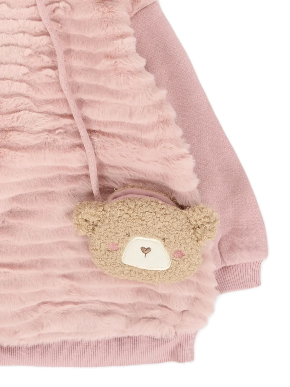 Mayoral faux-fur teddy-bear dress Roze