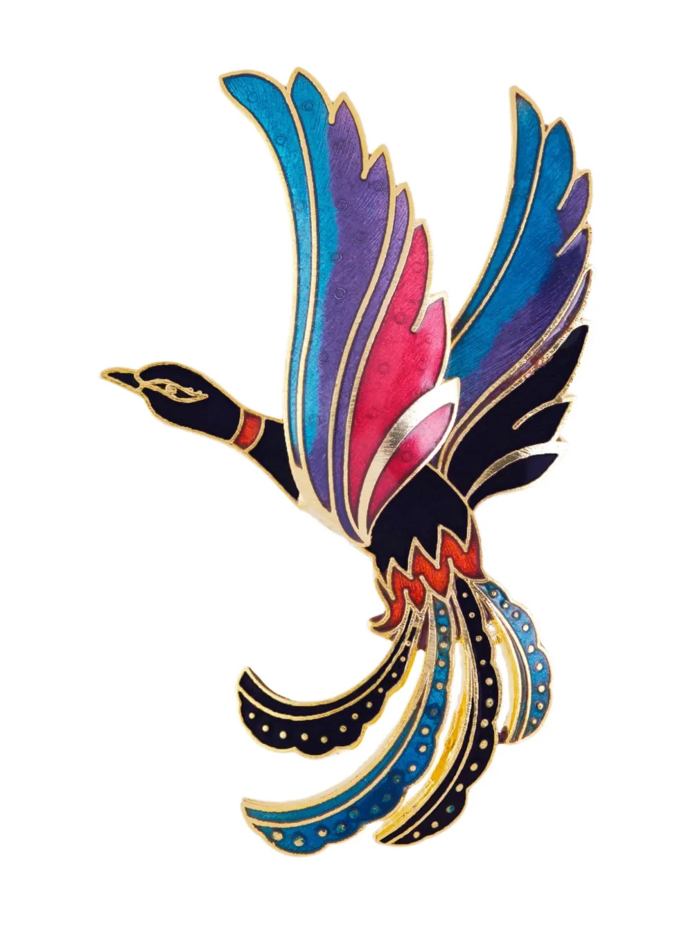 Susan Caplan Vintage 1980s Paradise brooch | Black | Image 1