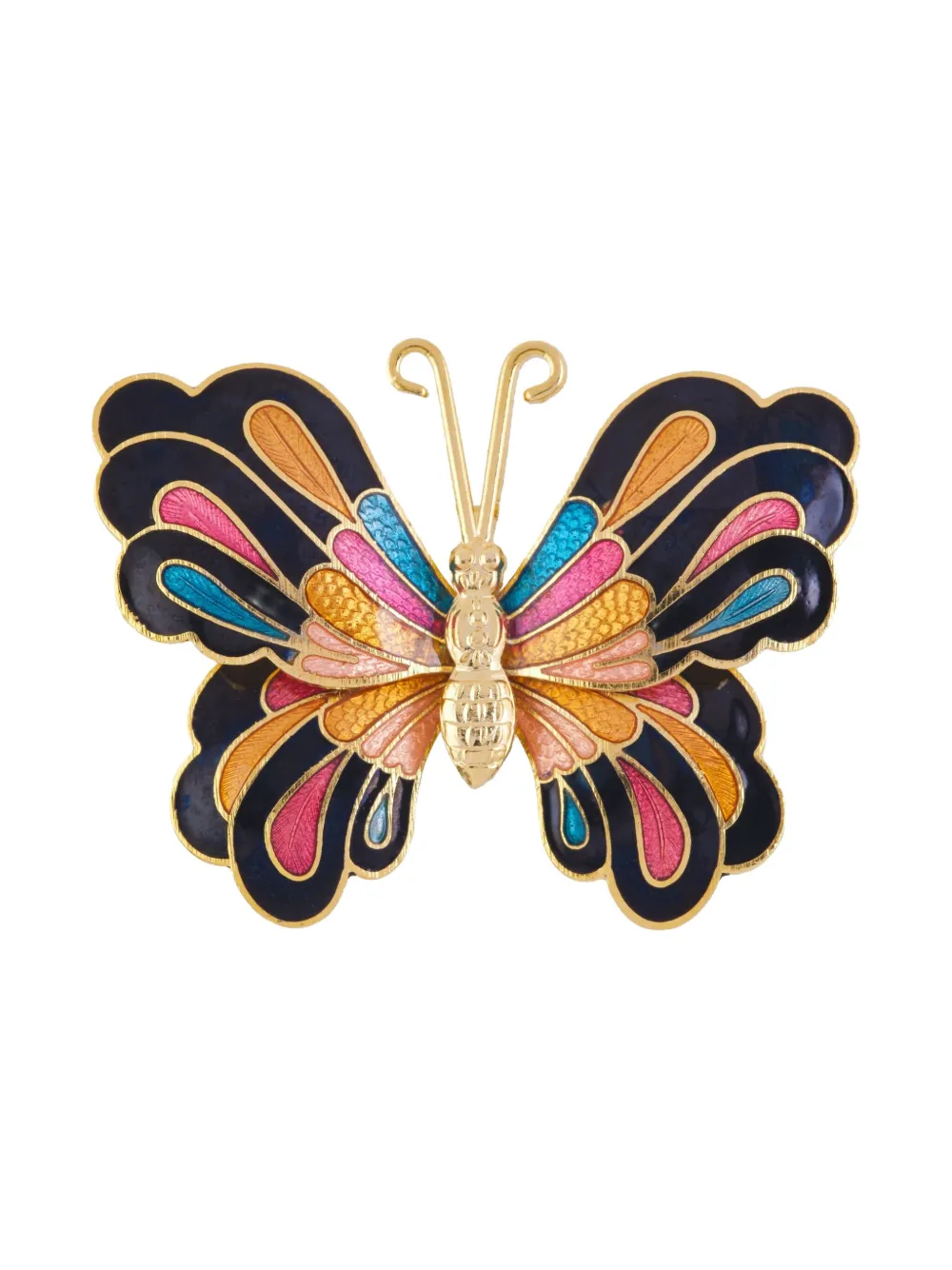 Susan Caplan Vintage 1980s butterfly brooch | Orange | Image 1