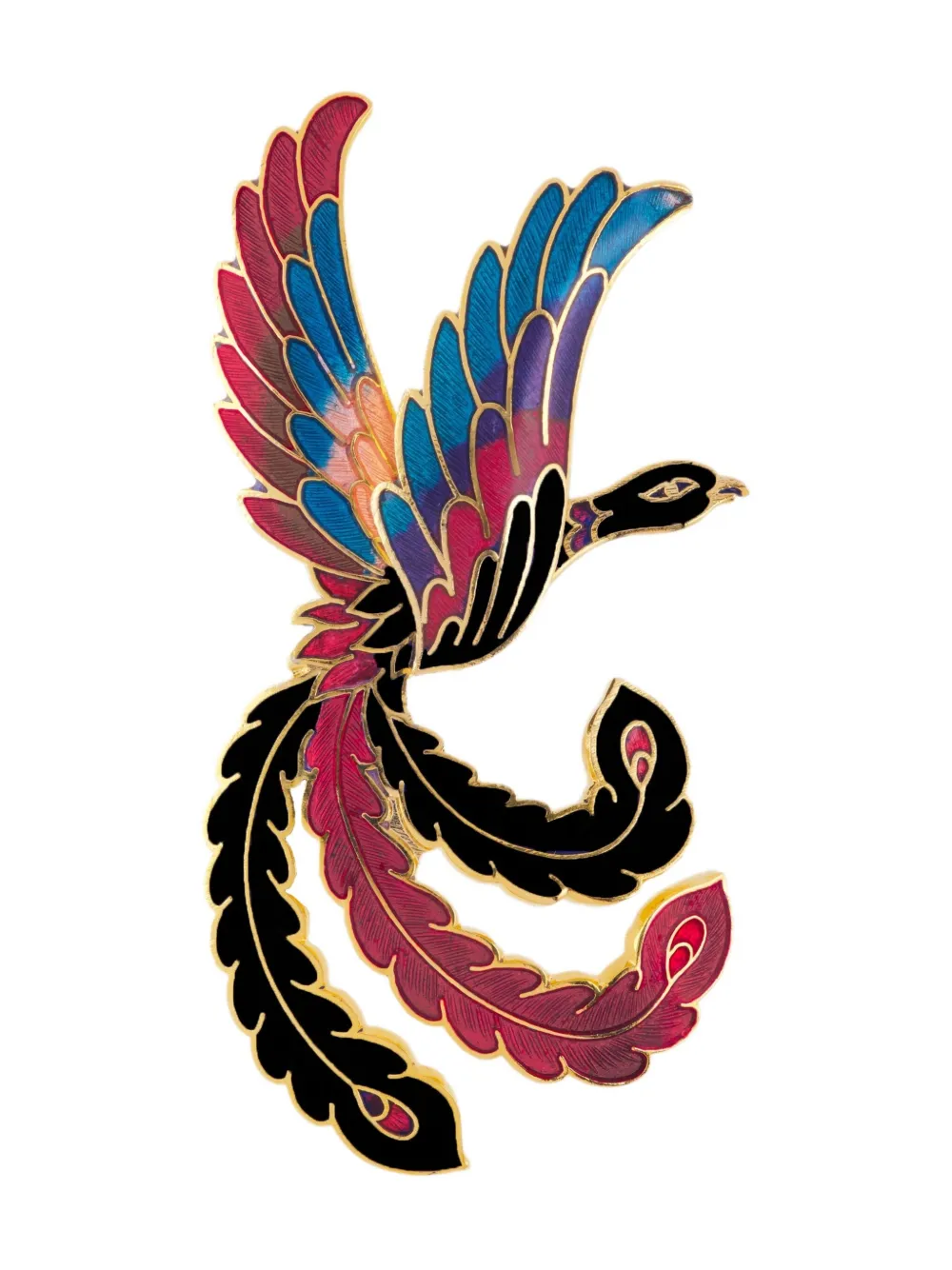 Susan Caplan Vintage 1980s Paradise Bird brooch | Black | Image 1