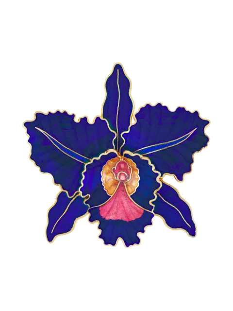 Susan Caplan Vintage 1980s Orchid brooch