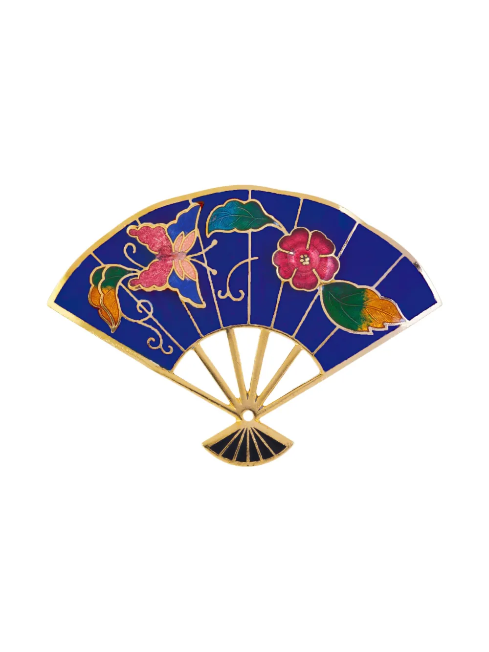Susan Caplan Vintage 1980s Fan brooch | Blue | Image 1