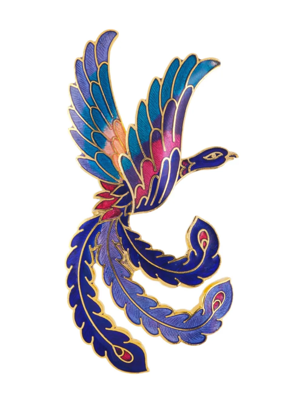 Susan Caplan Vintage 1980s Paradise bird brooch | Blue | Image 1