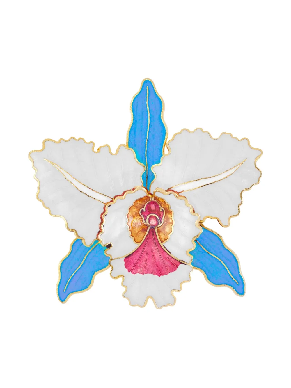 Susan Caplan Vintage 1980s Orchid brooch | White | Image 1