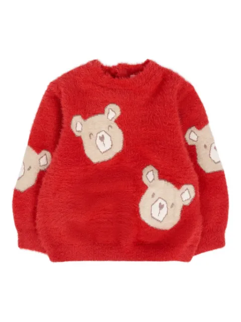 Mayoral bear-face fluffy sweater